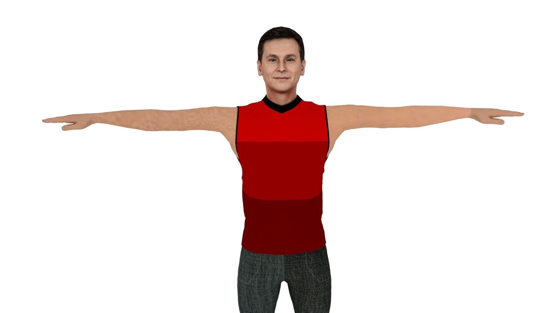 Character Man Low-poly 3D model_2