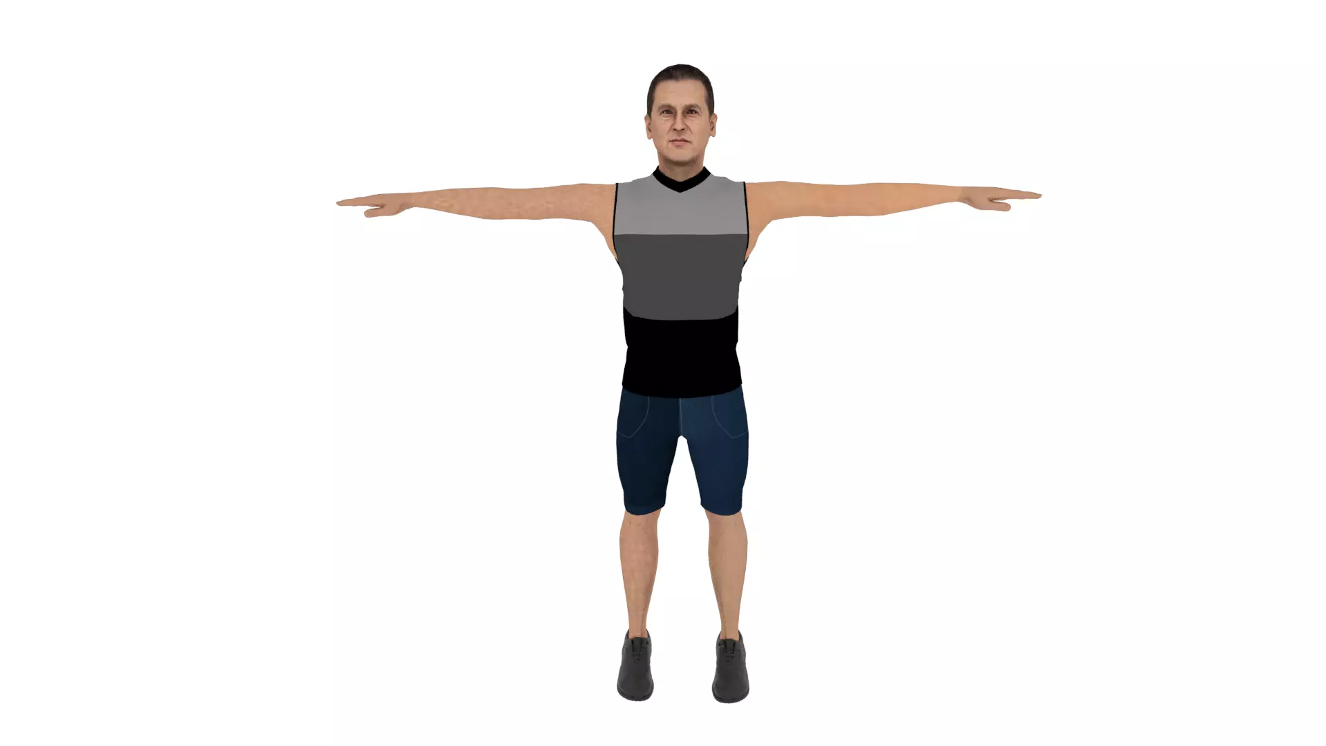 Character Man Low-poly 3D model_0