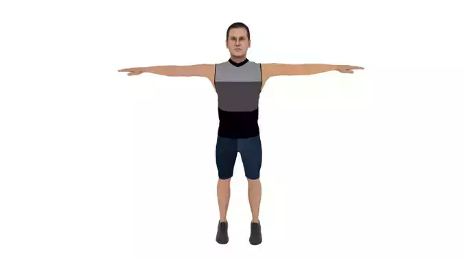 Character Man Low-poly 3D model