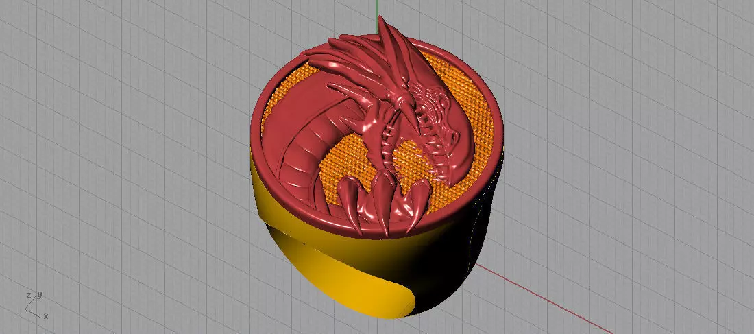 Dragon ring  3D print model_0