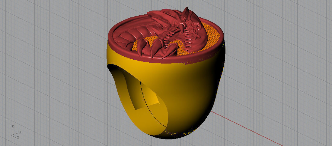 Dragon ring  3D print model_1