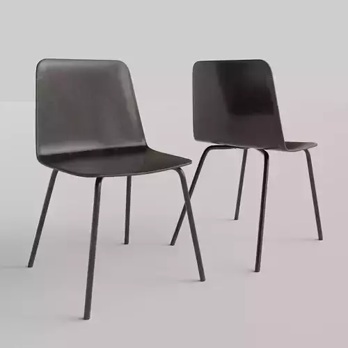 Fiberglass Plastic Chair Low-poly 3D model