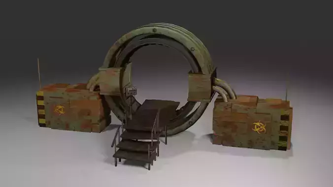 Realistic Old Rusty Portal