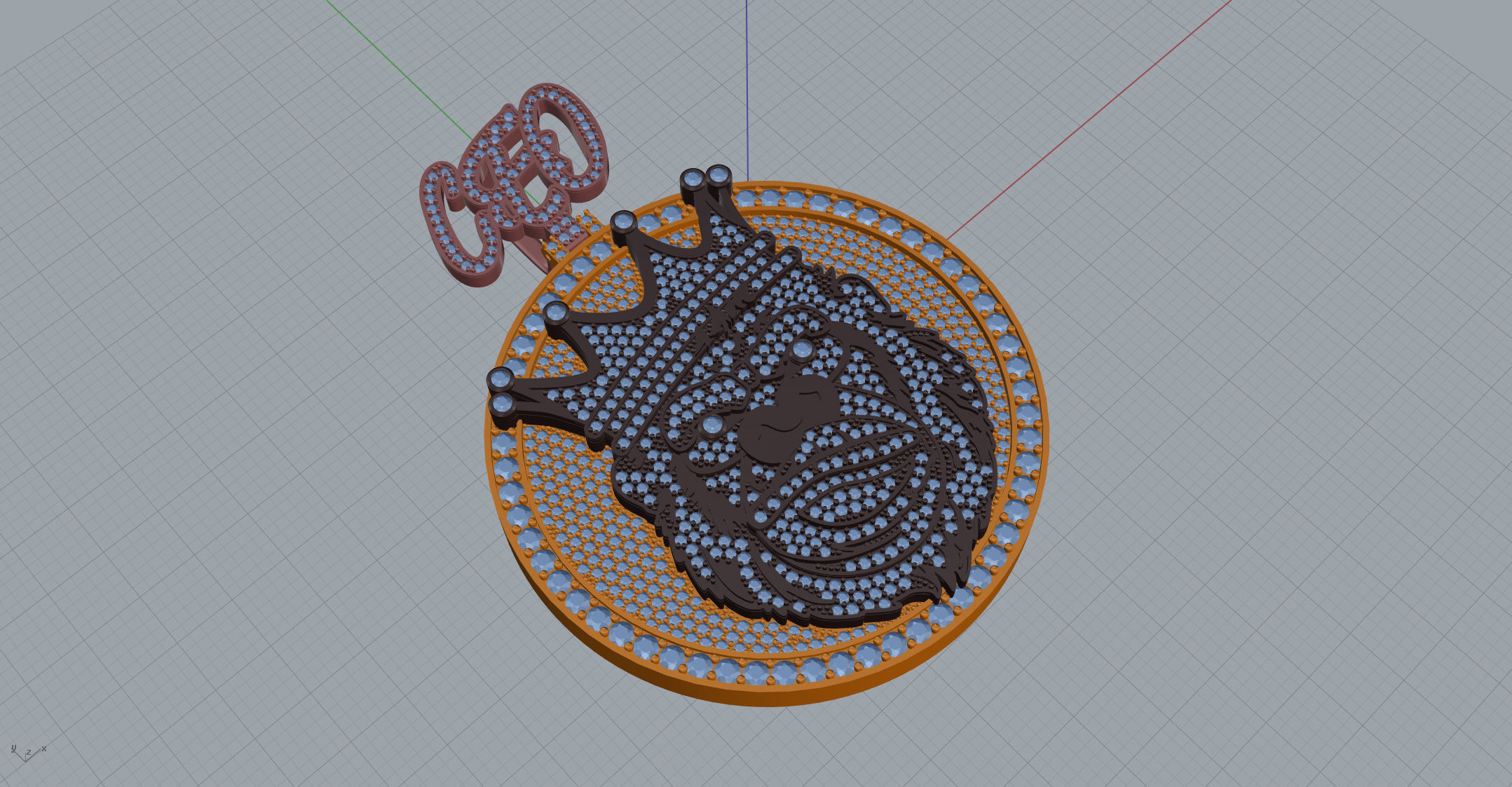 Monkey Custom pendant 3D print model_3