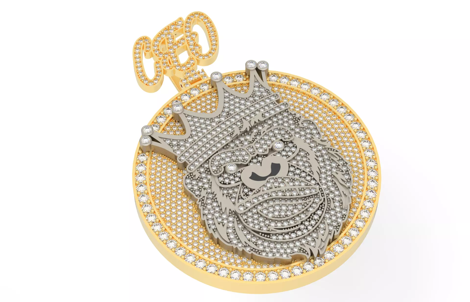Monkey Custom pendant 3D print model_0