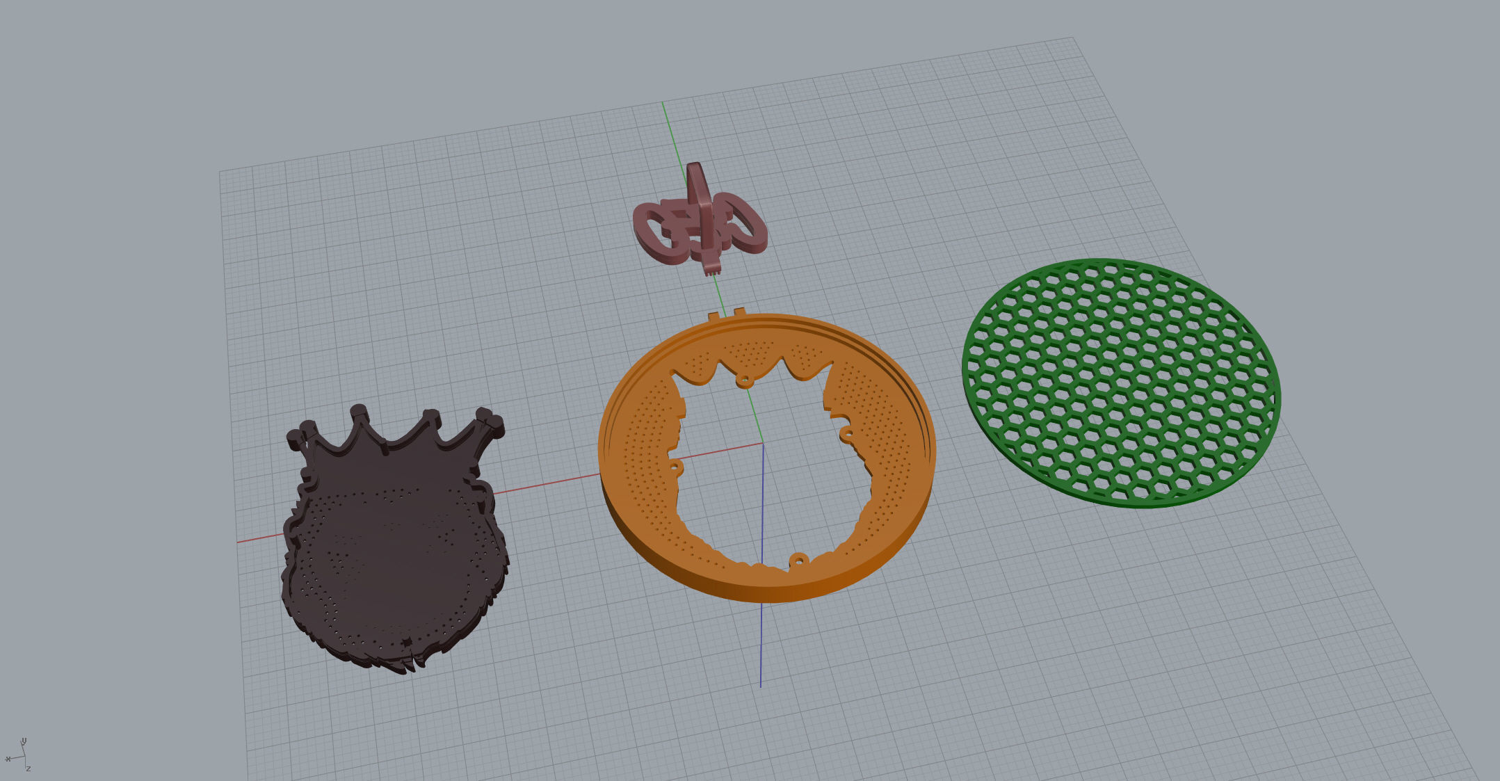 Monkey Custom pendant 3D print model_4