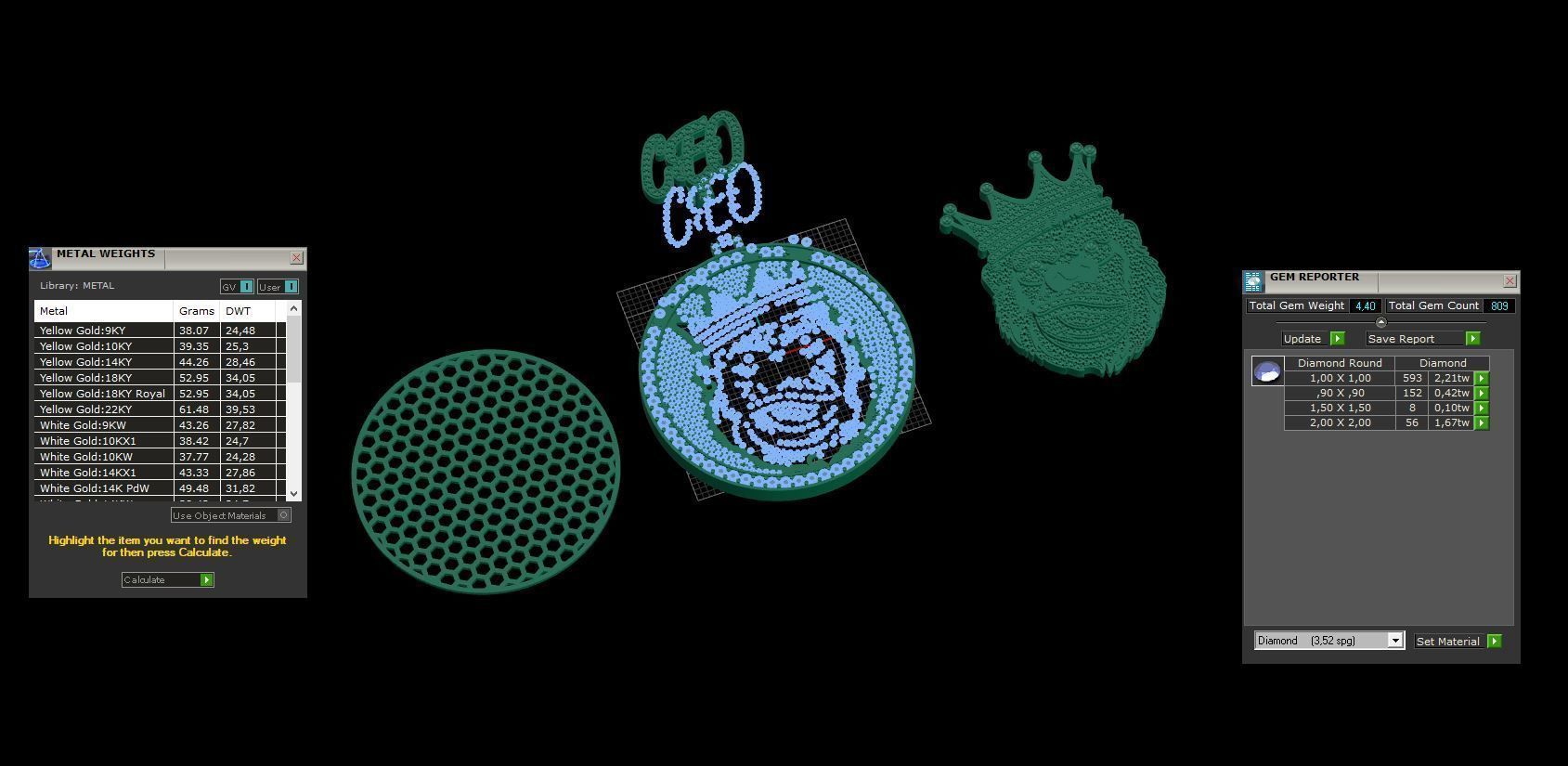 Monkey Custom pendant 3D print model_6