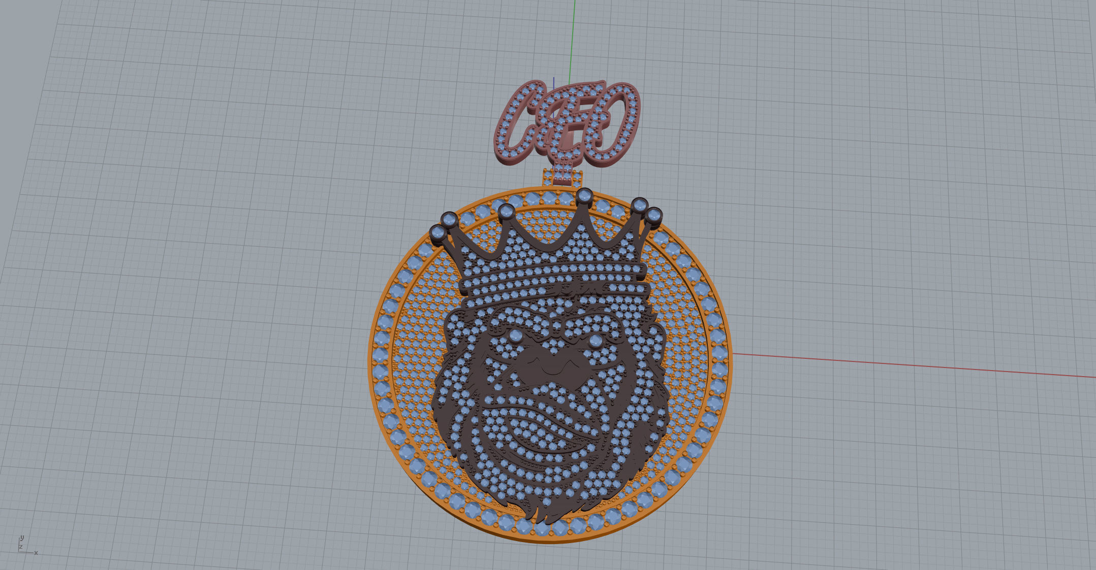 Monkey Custom pendant 3D print model_11