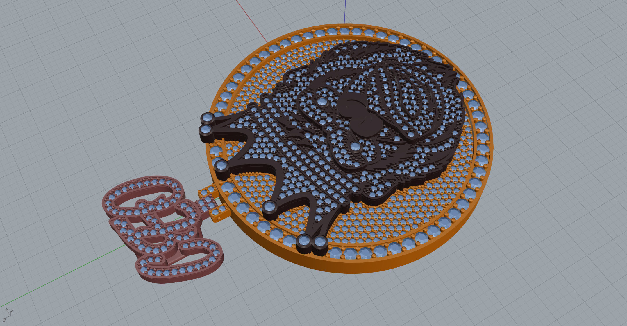 Monkey Custom pendant 3D print model_8