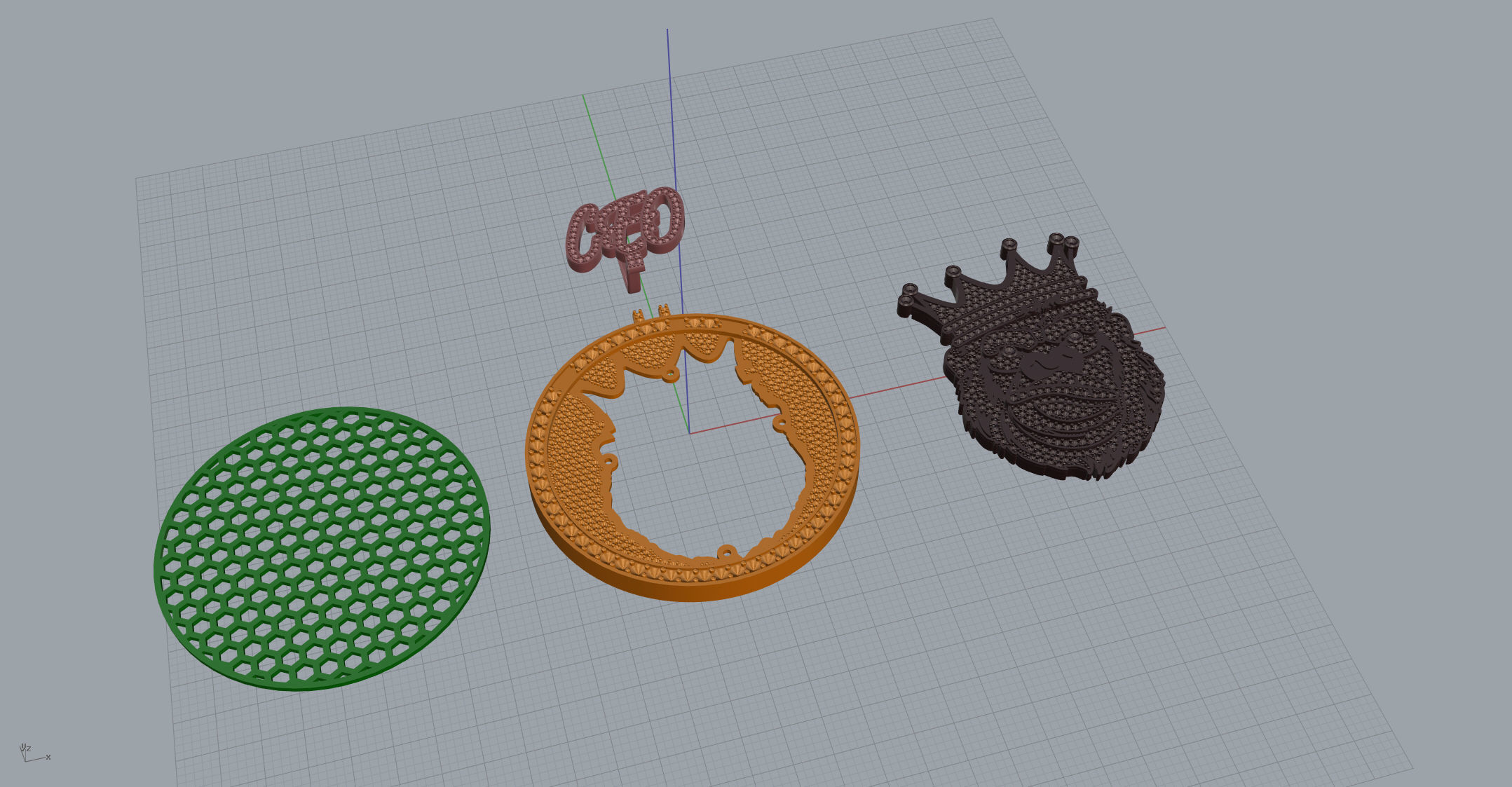 Monkey Custom pendant 3D print model_14