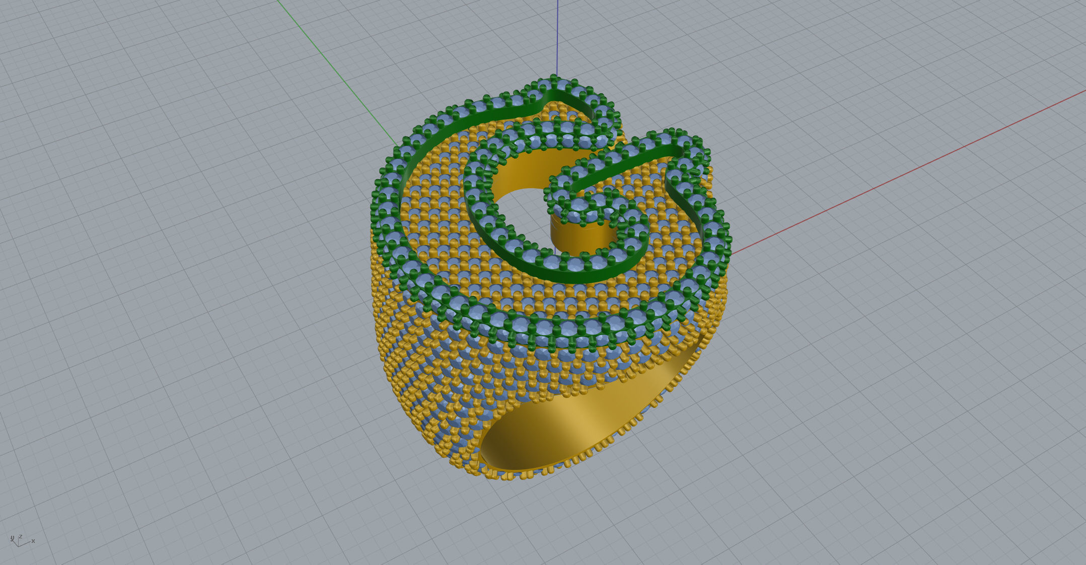 G full way round Ring 3D print model_3