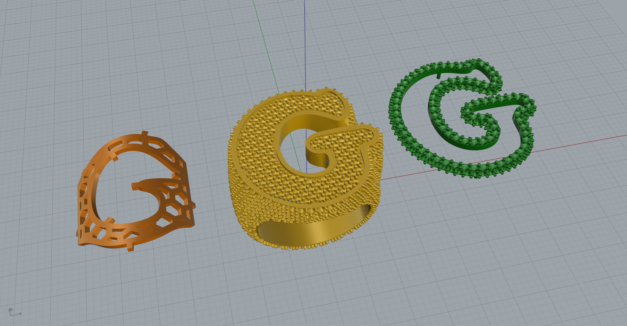 G full way round Ring 3D print model_12