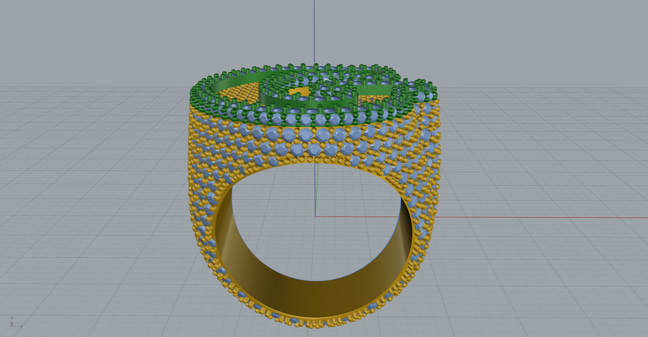 G full way round Ring 3D print model_10