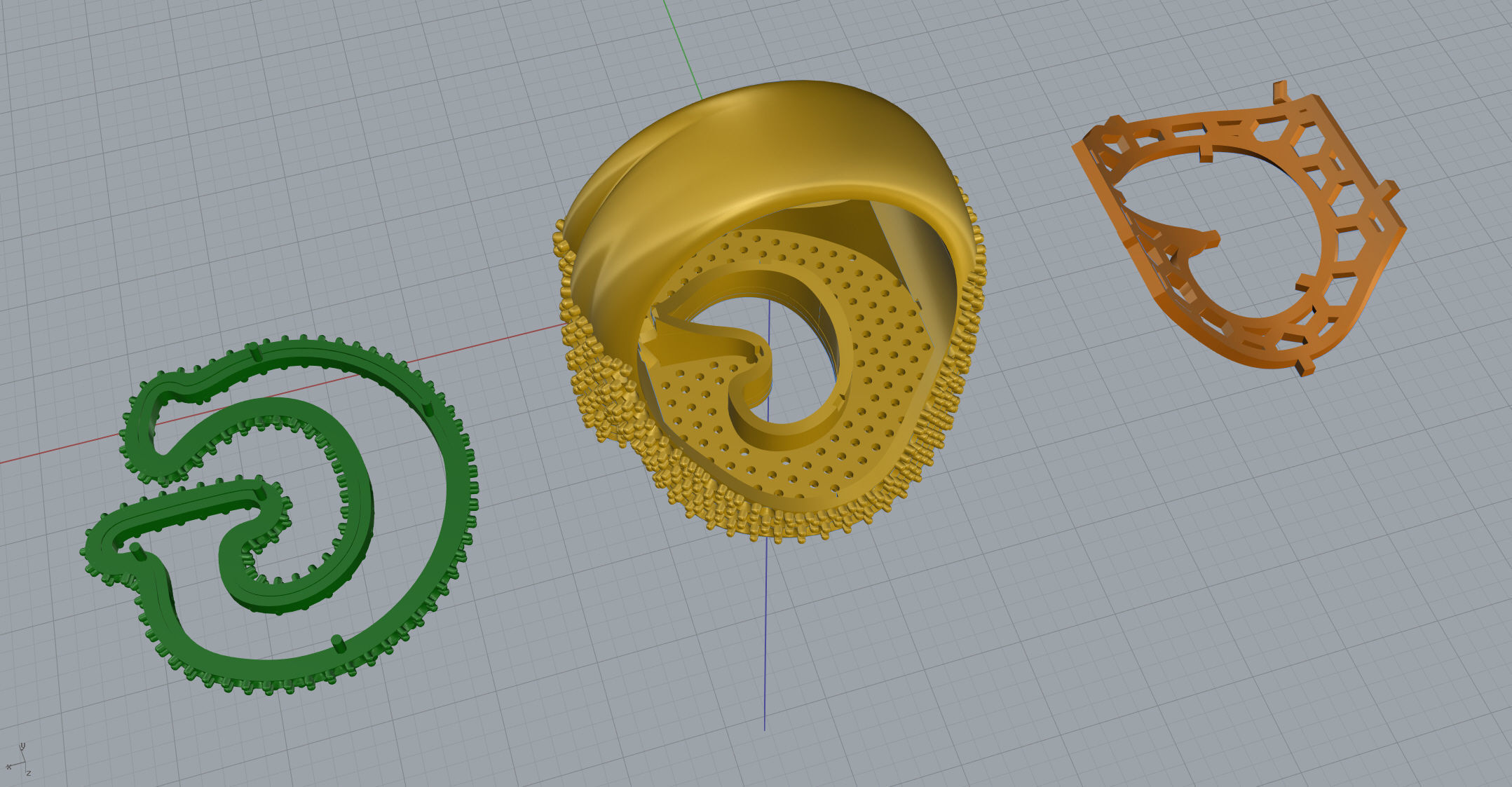 G half way round Ring 3D print model_4