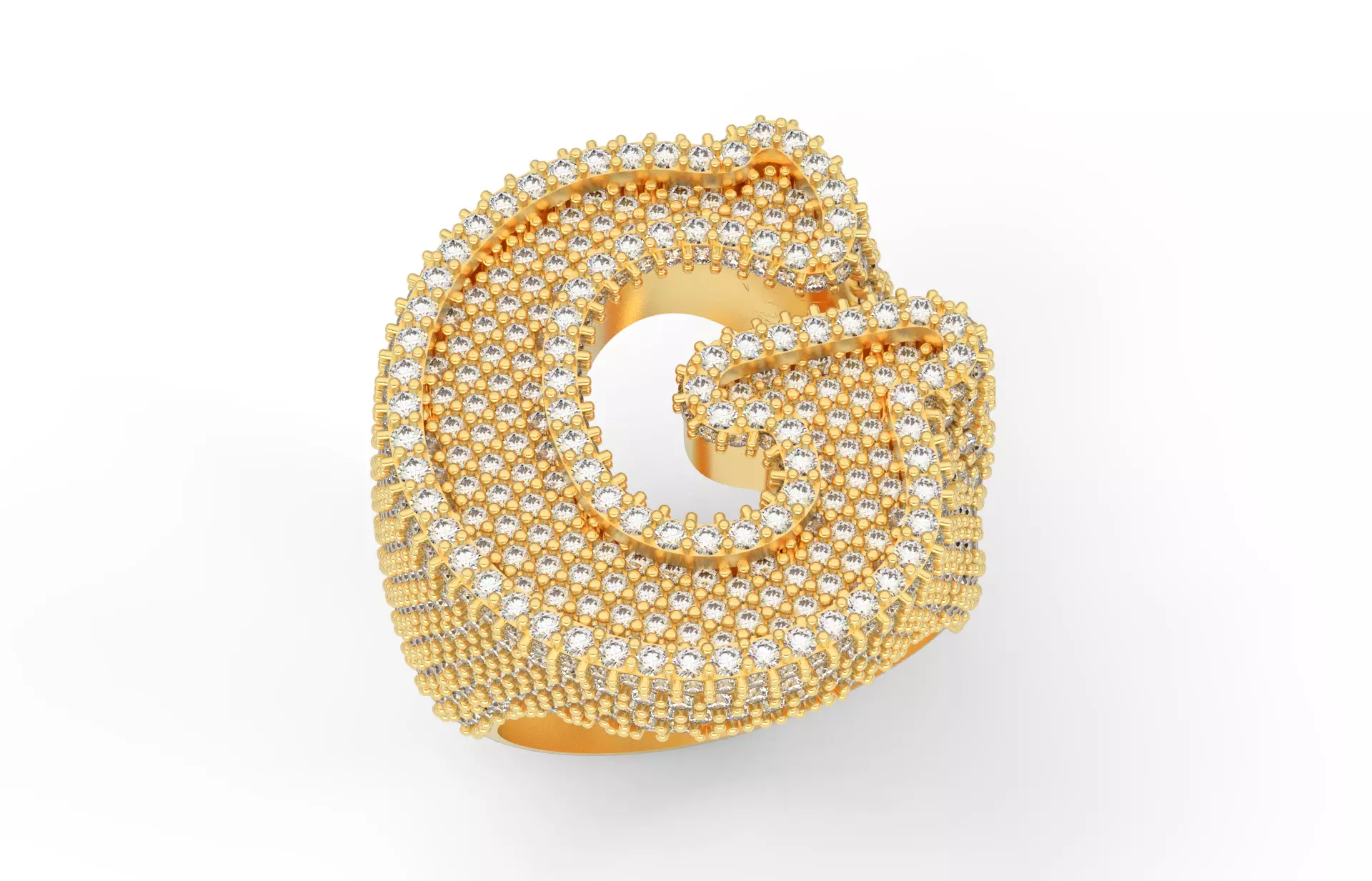 G half way round Ring 3D print model_0