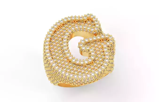 G half way round Ring 3D print model