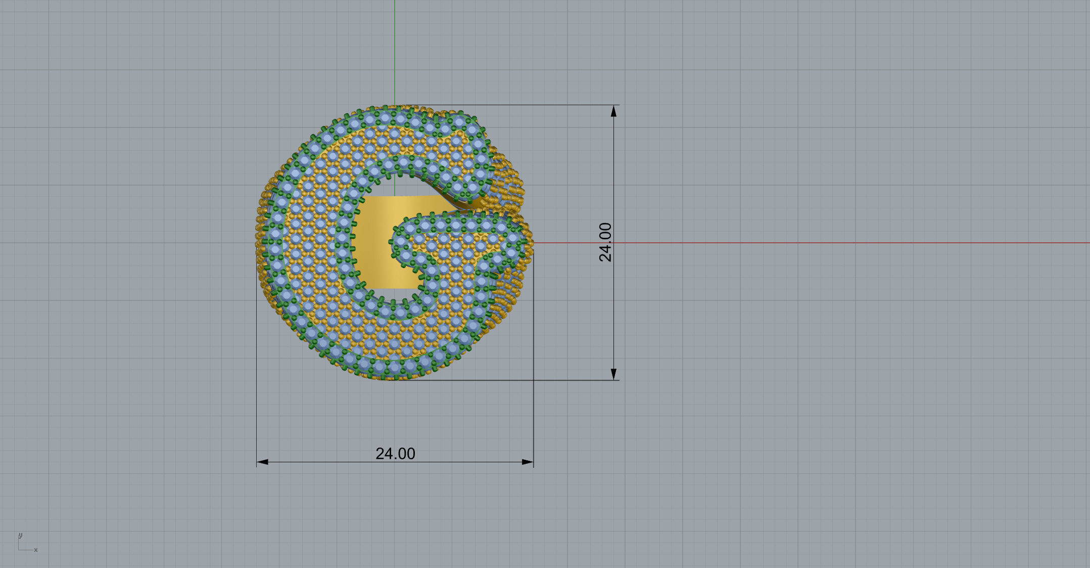 G half way round Ring 3D print model_13