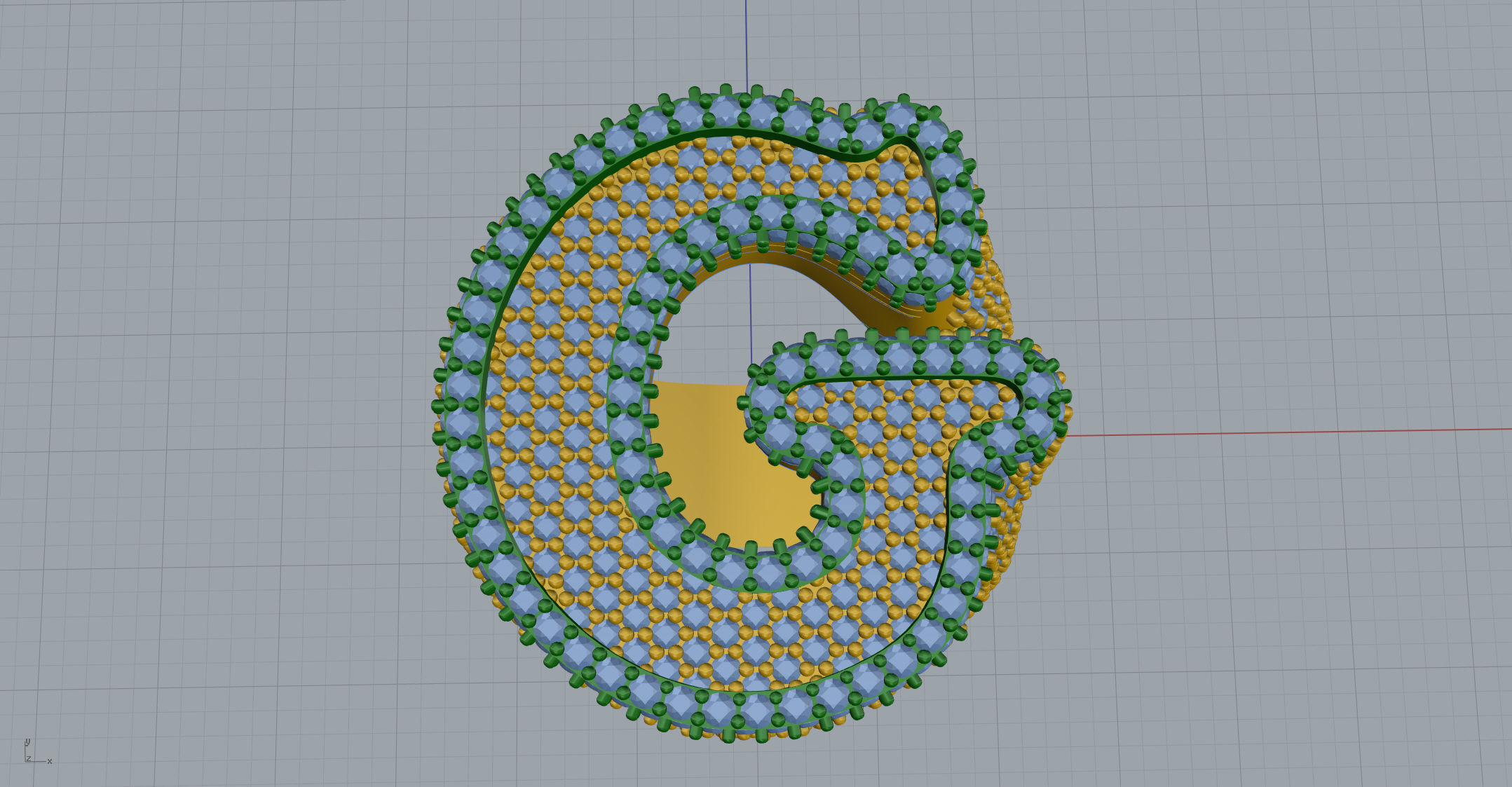 G half way round Ring 3D print model_11