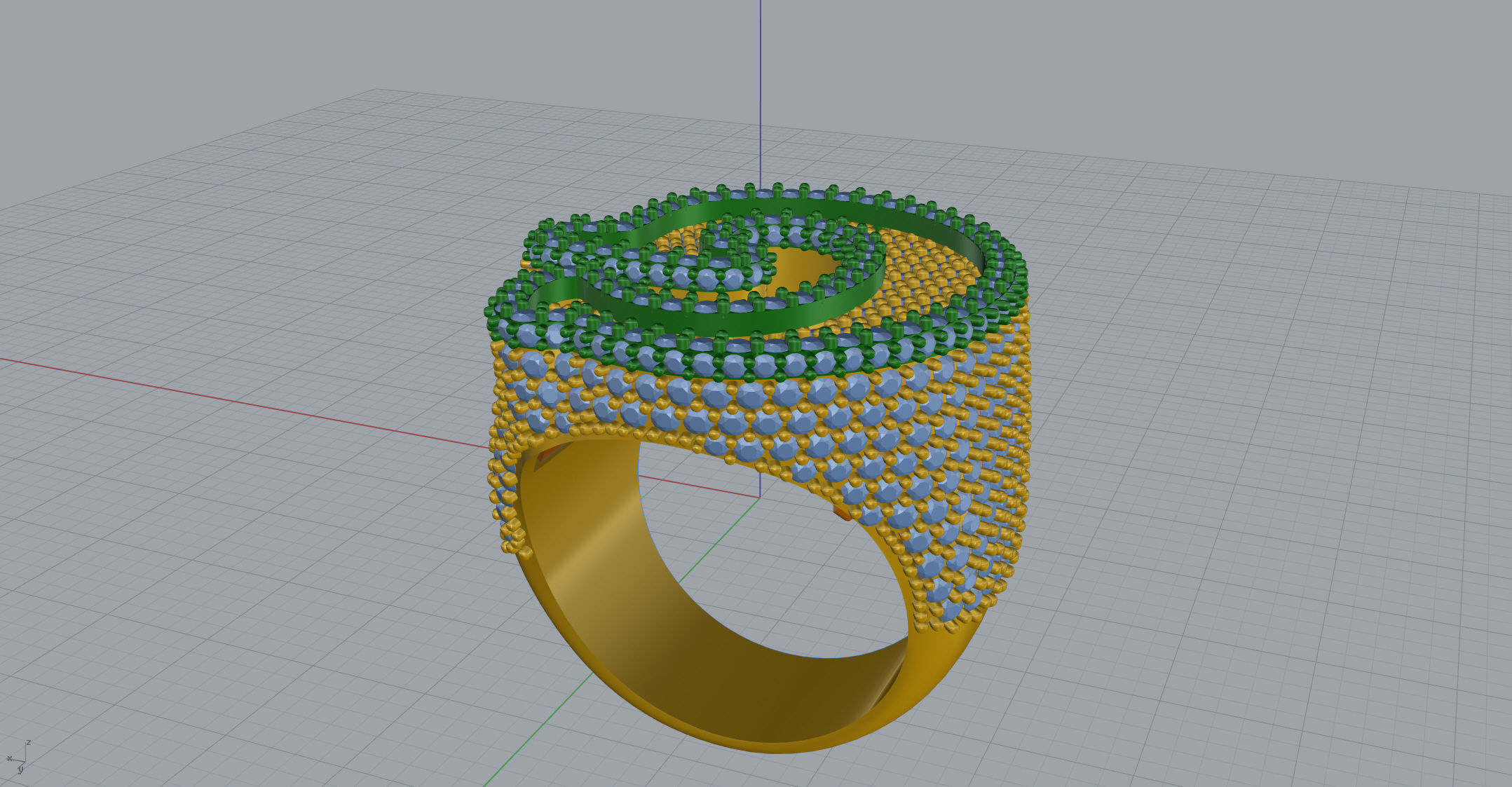 G half way round Ring 3D print model_8