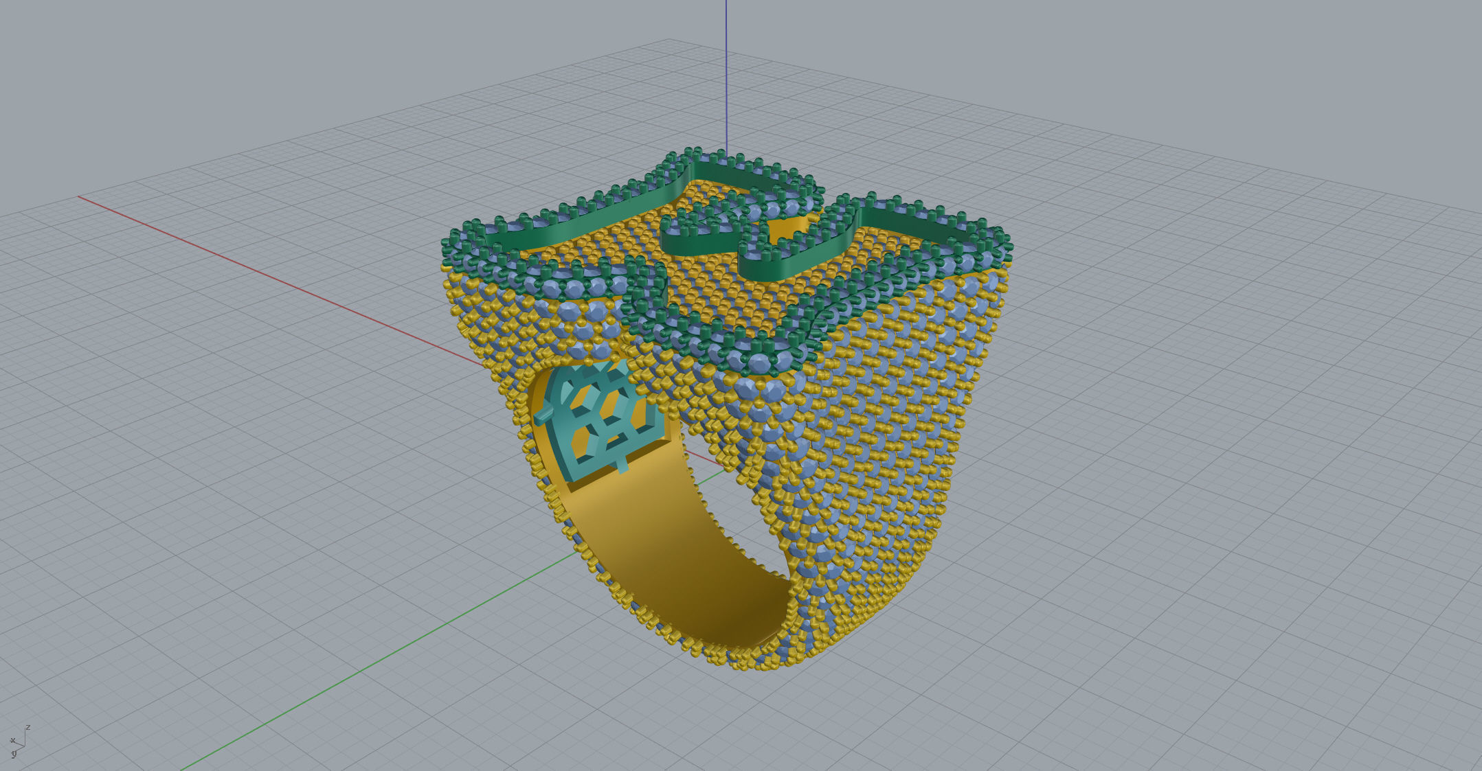 M full way round Ring 3D print model_9