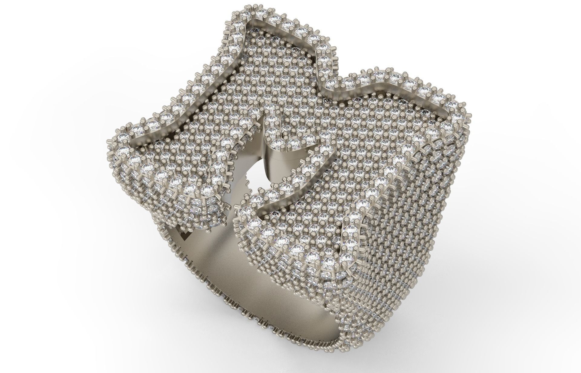 M full way round Ring 3D print model_3