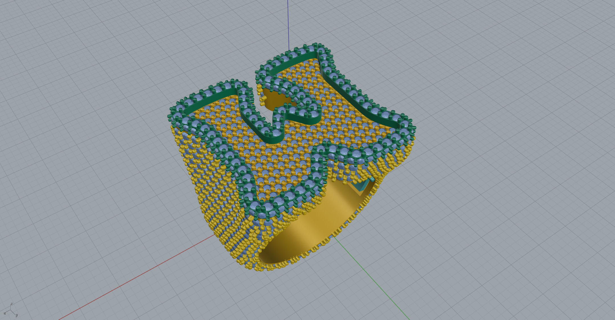 M full way round Ring 3D print model_10