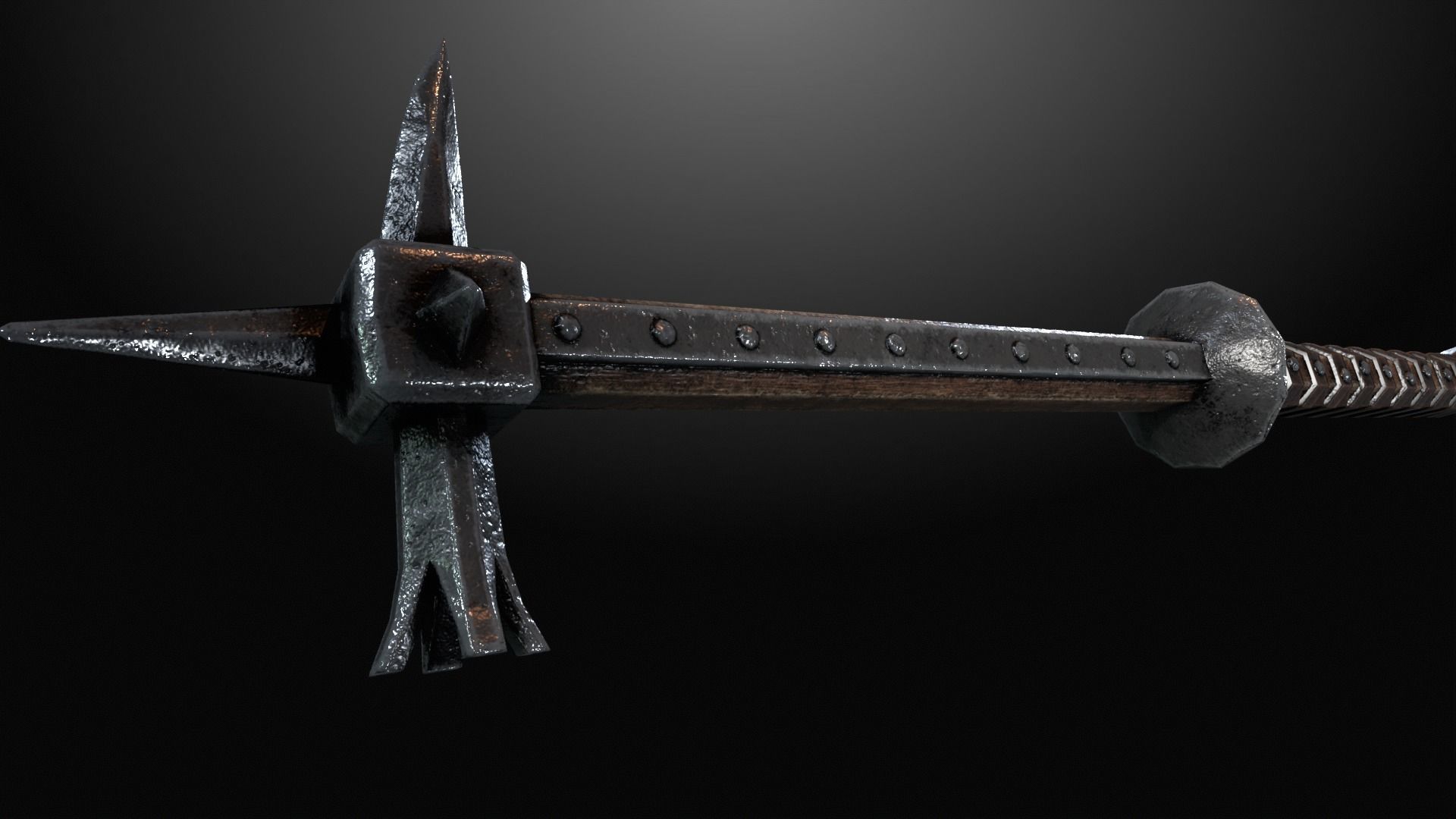 Lucerne hammer Low-poly 3D model_6