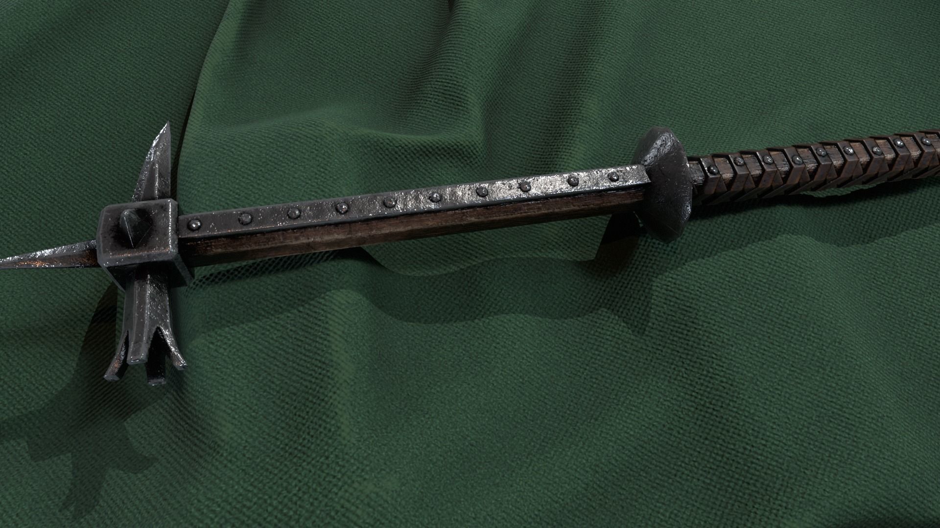 Lucerne hammer Low-poly 3D model_3