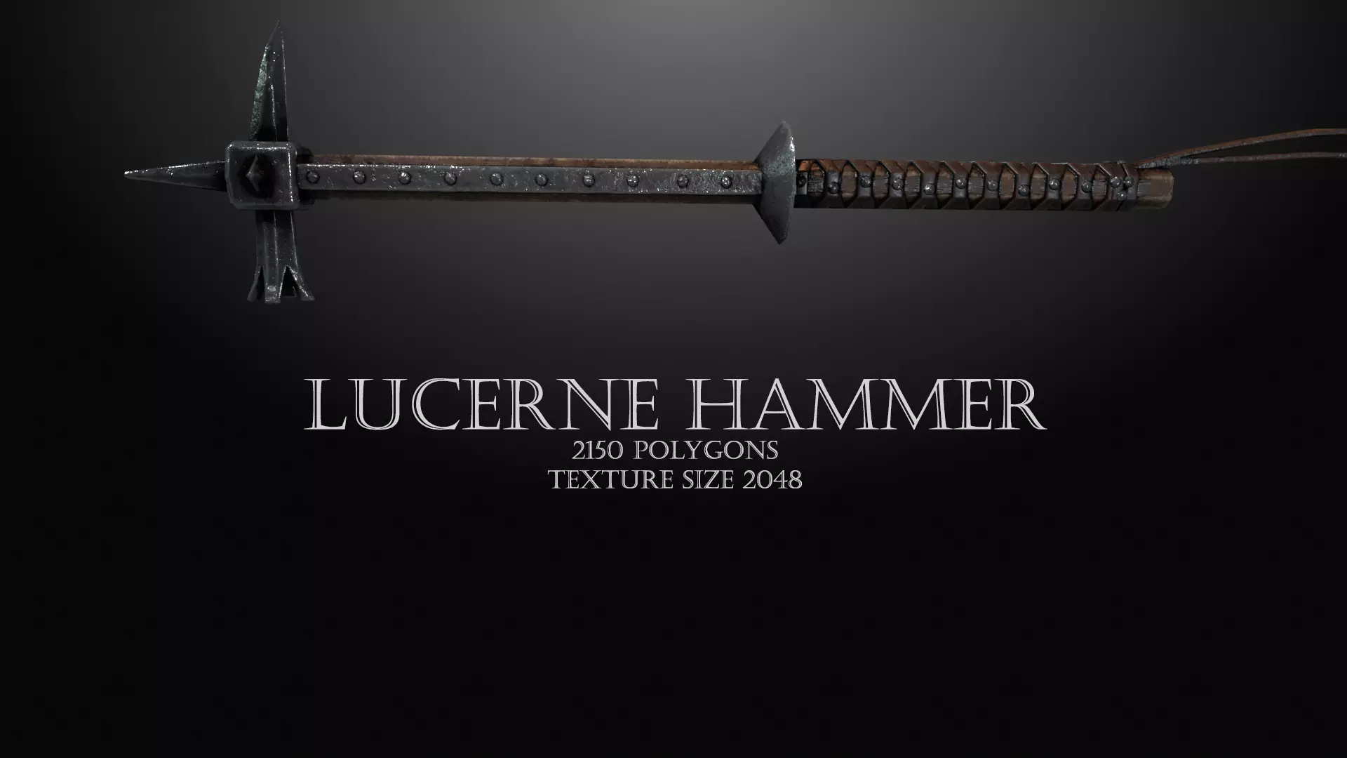 Lucerne hammer Low-poly 3D model_0