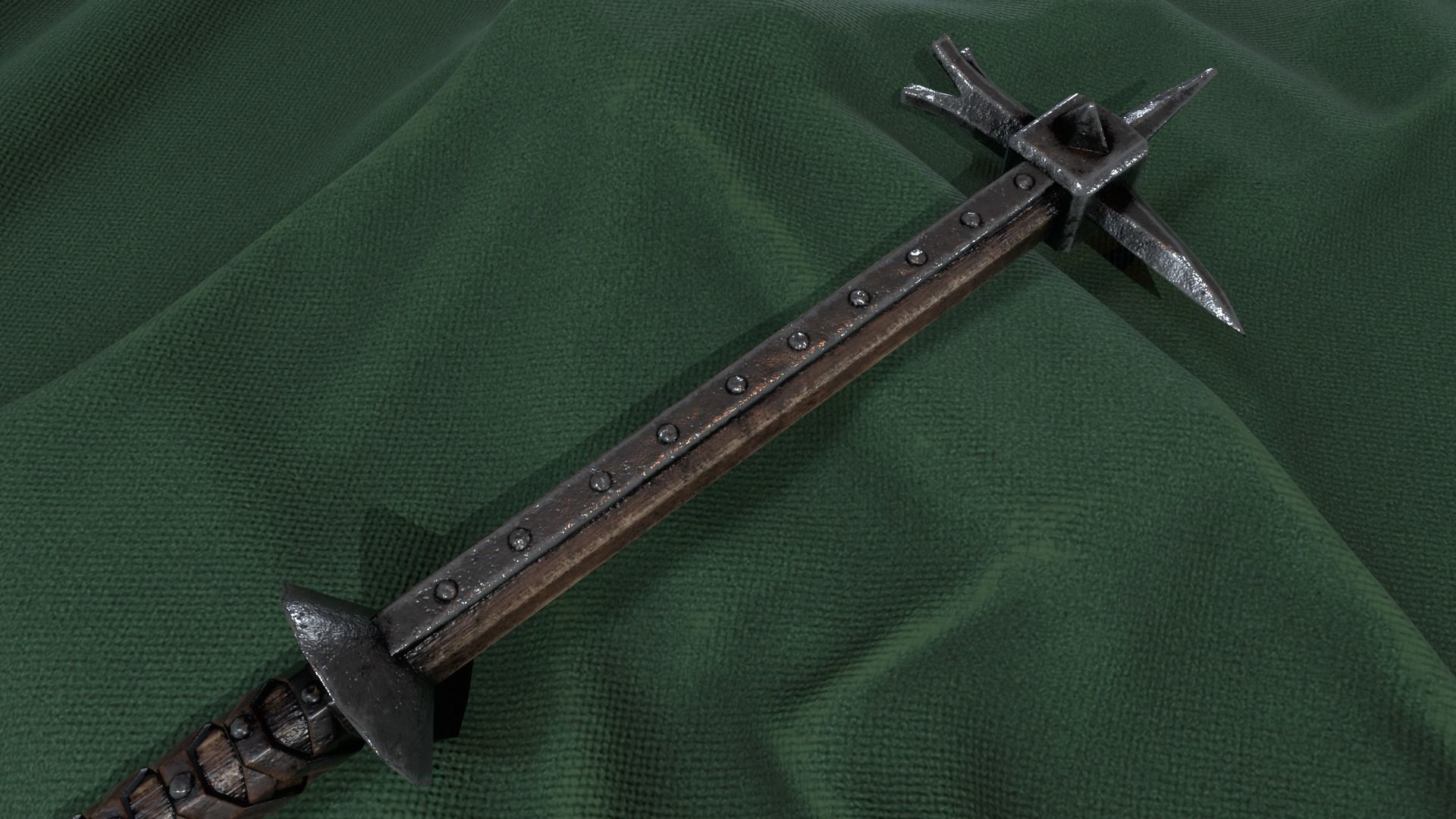 Lucerne hammer Low-poly 3D model_2