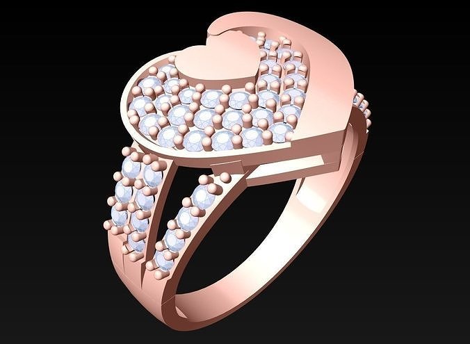 Diamond Ring - Womens Rings - N2199 3D print model
