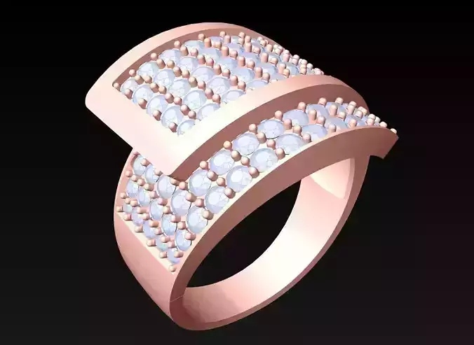 Diamond Ring - Womens Rings - N2101 3D print model