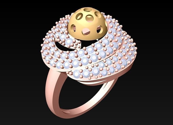 Diamond Ring - Womens Rings - N2264 3D print model
