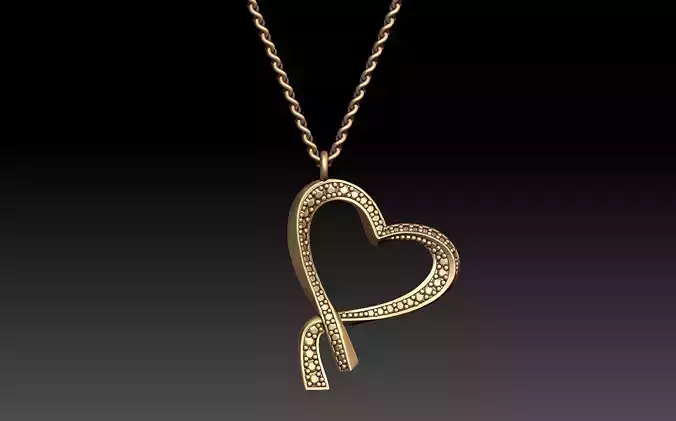 TWISTED HEART PENDANT