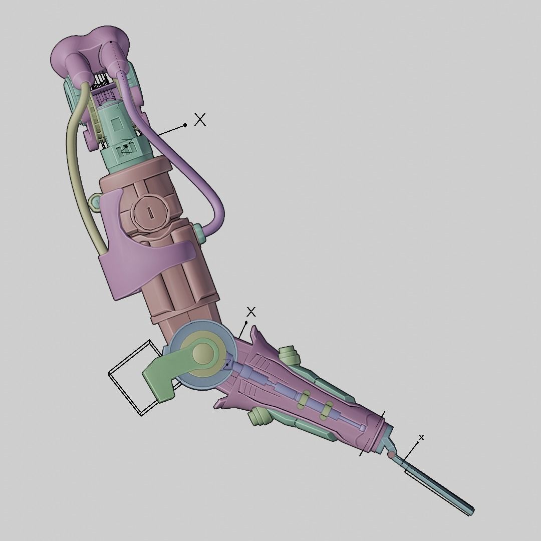 mecha arm Free 3D model_16