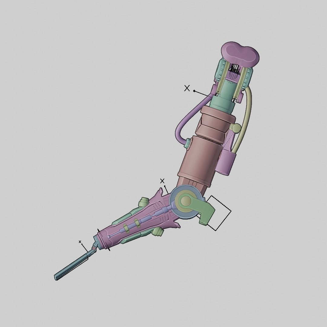 mecha arm Free 3D model_13
