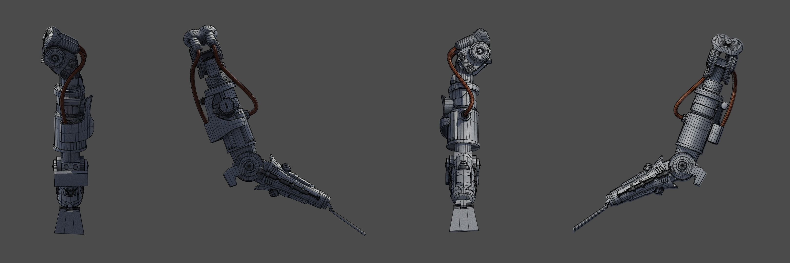 mecha arm Free 3D model_3