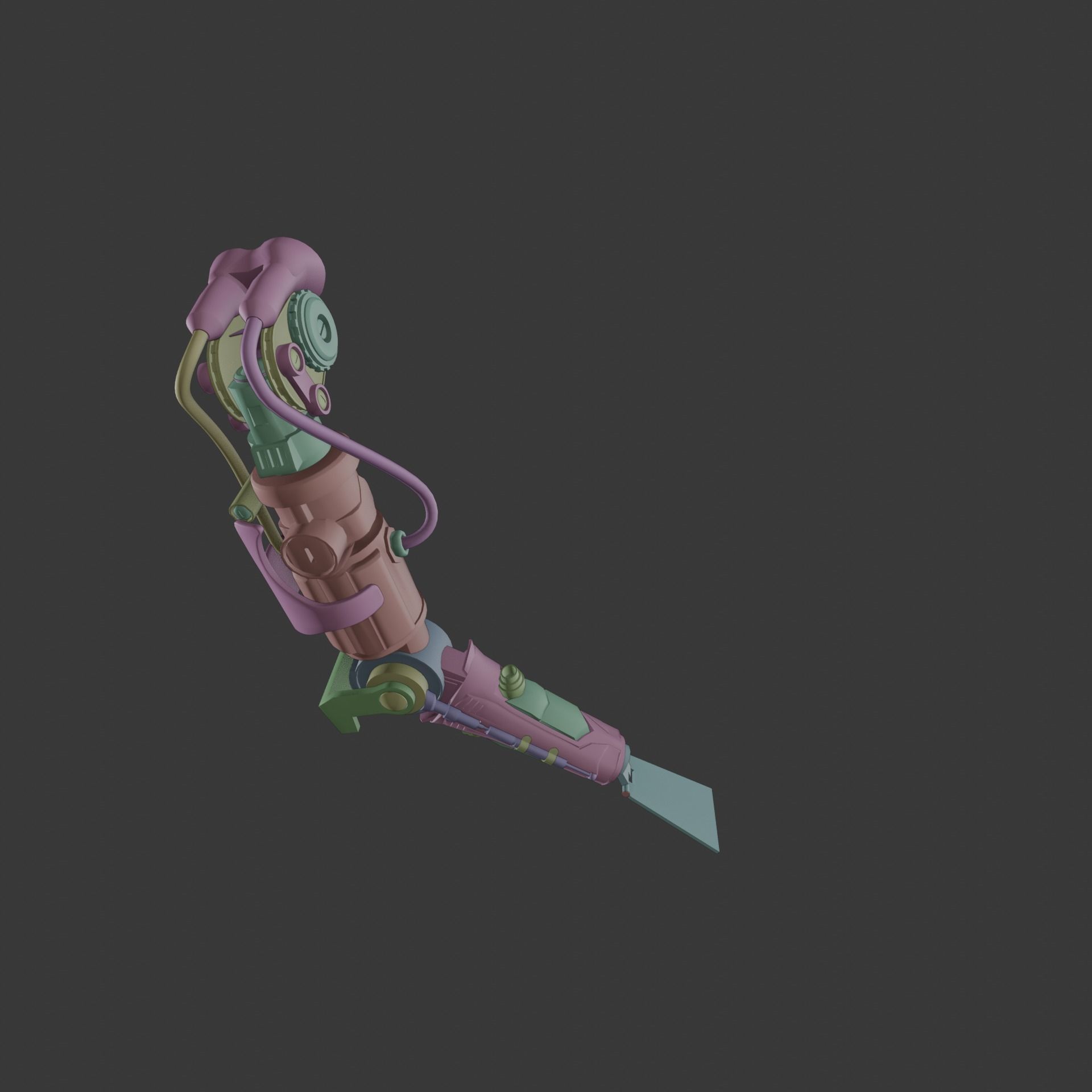 mecha arm Free 3D model_7