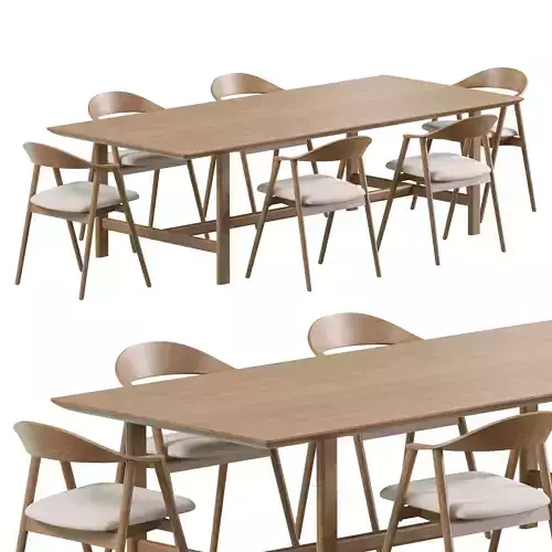 Dining Set by Coshliving Kett Karm Trestle