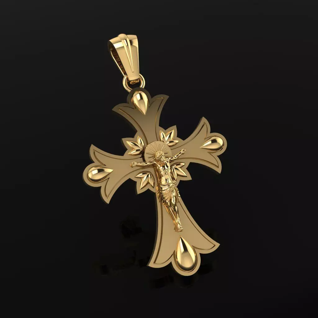 Cross with Jesus 3D print model_0