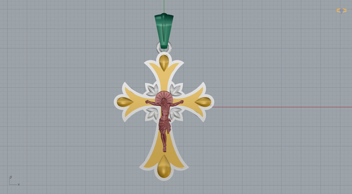 Cross with Jesus 3D print model_6