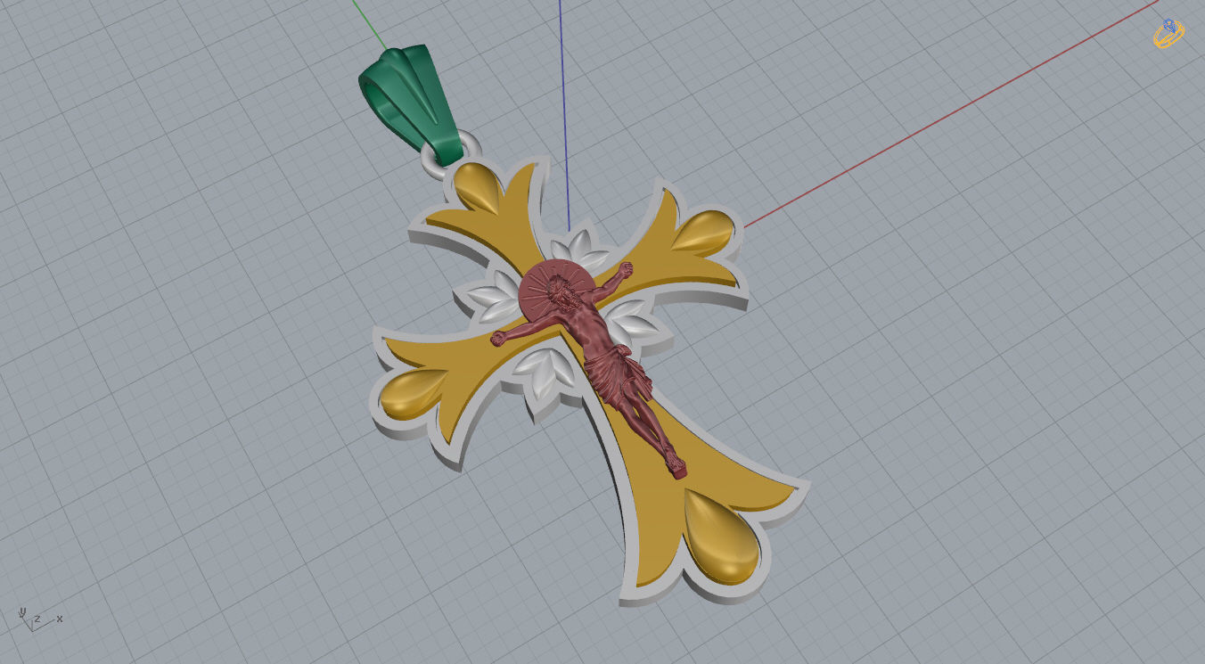 Cross with Jesus 3D print model_7