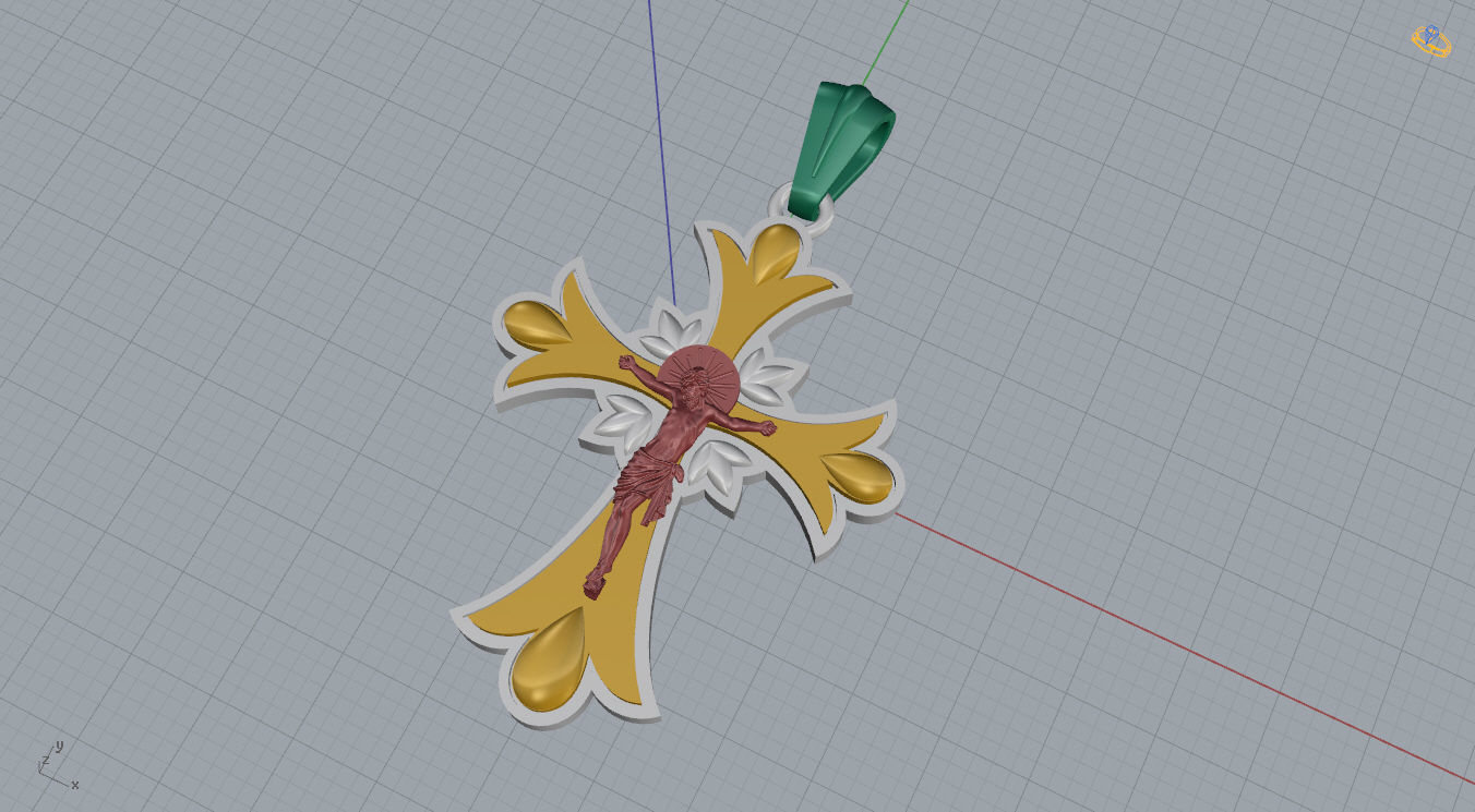 Cross with Jesus 3D print model_10