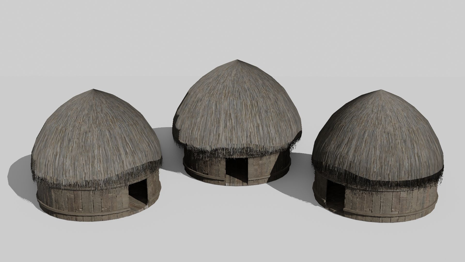 Rumah Honai - Papua Low-poly 3D model_3