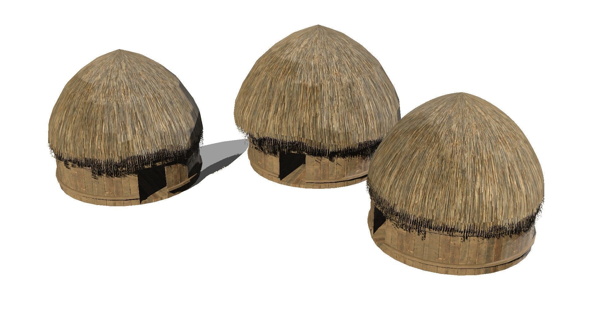 Rumah Honai - Papua Low-poly 3D model_2