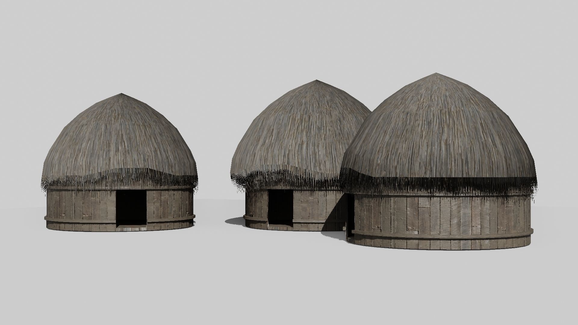 Rumah Honai - Papua Low-poly 3D model_5
