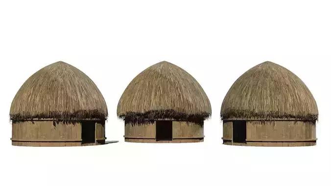 Rumah Honai - Papua Low-poly 3D model