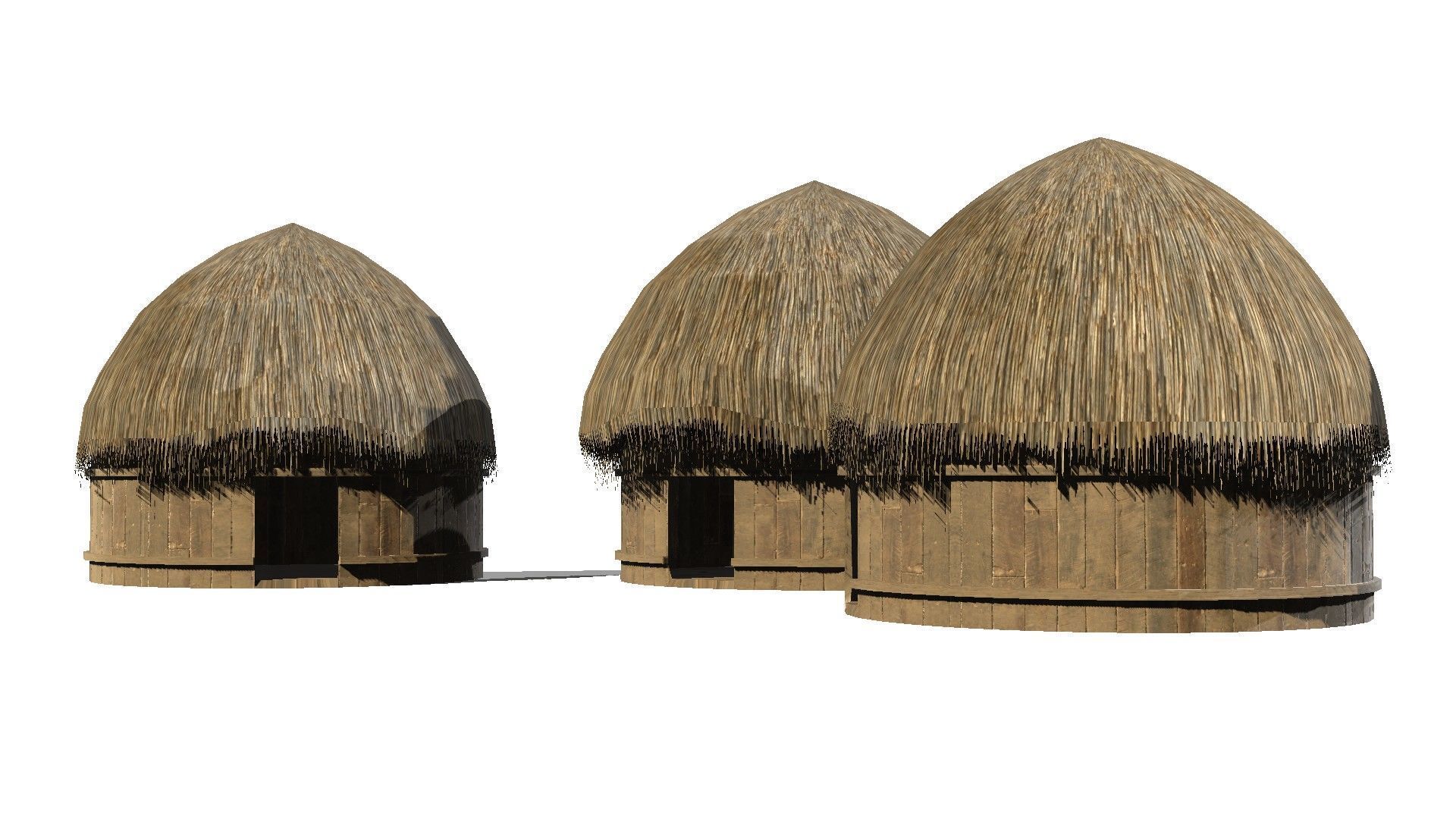 Rumah Honai - Papua Low-poly 3D model_1