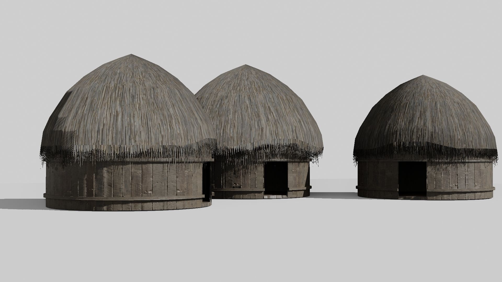 Rumah Honai - Papua Low-poly 3D model_6