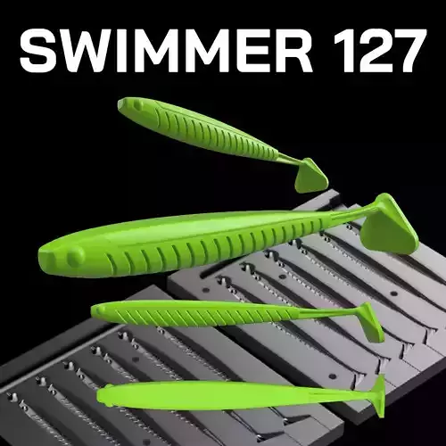 MOLD SWIMMER 127 MMmSTL STEP FILE FOR CNC AND 3D PRINT